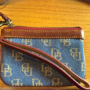D&B Denim Wristlet